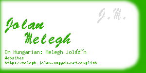 jolan melegh business card